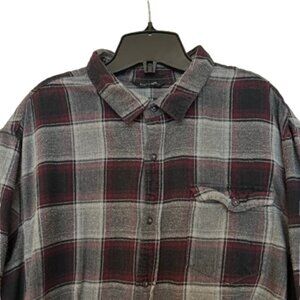 3/$20, George Men's Long Sleeve Button-up Flannel Shirt, 100% Cotton Size 2XL